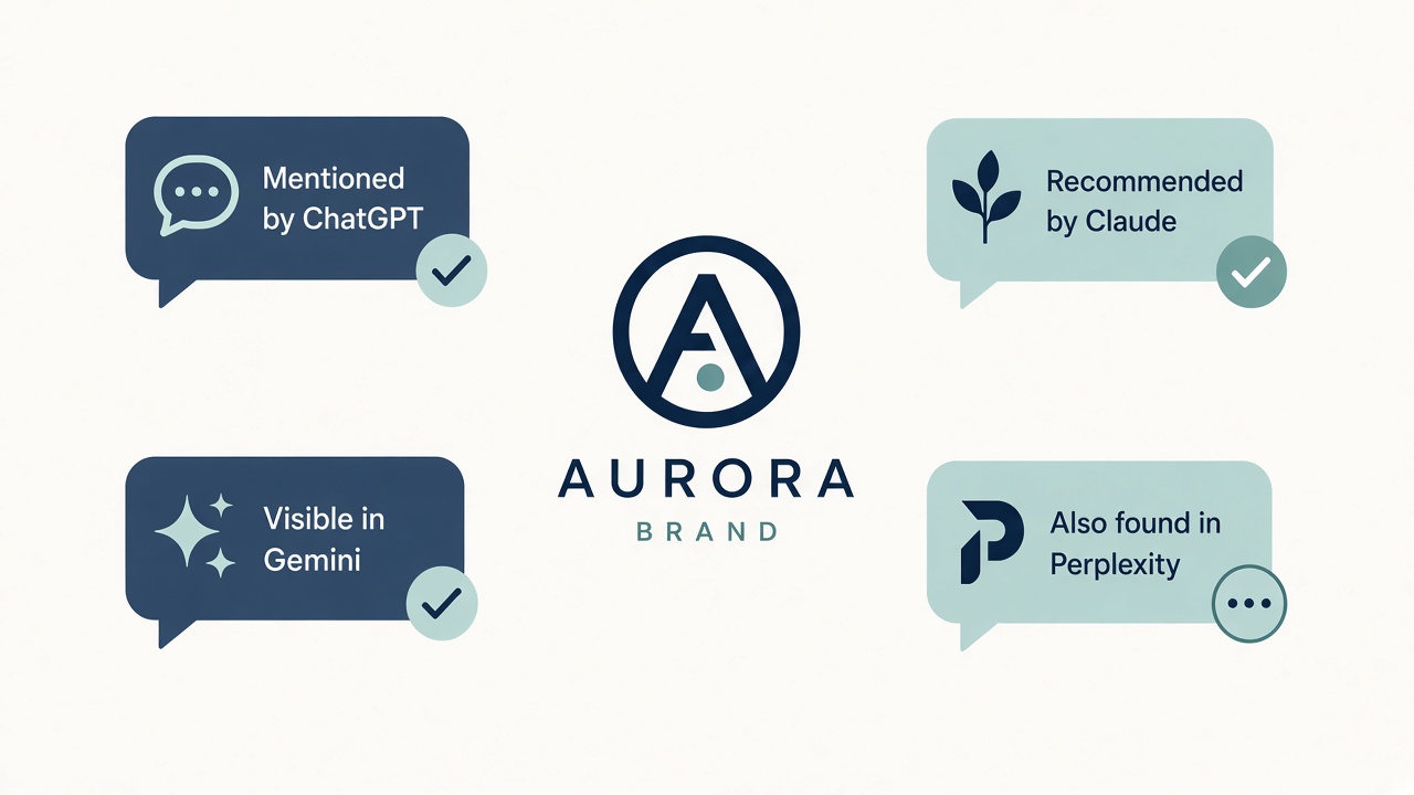 Brand mentions across AI assistants with gaps where a competitor is named instead